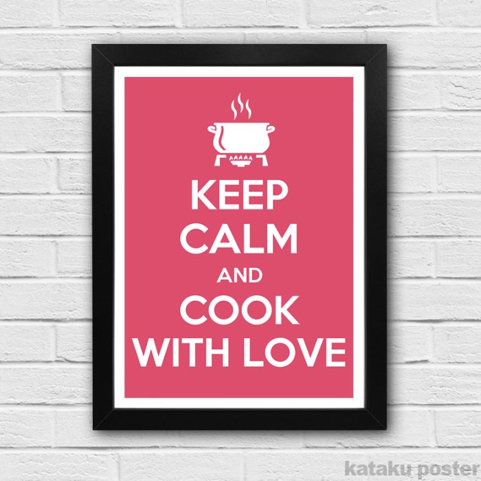 Jual Poster Keep Calm And Cook With Love Wall Decor Untuk Dapur Poster Keep Calm And Cook With Love Wall Decor Untuk Dapur