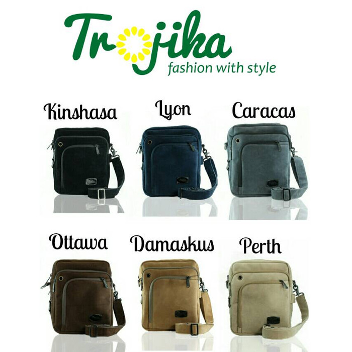 Tas Selempang Pria Kanvas Suede / Tas kantor Pria / Trojika T-Man