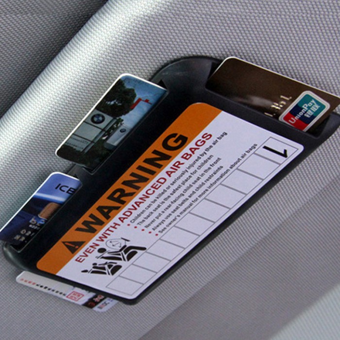 Tempat Kartu E Toll Tiket Kartu Parkir / Toll Card Holder Mobil Hitam .