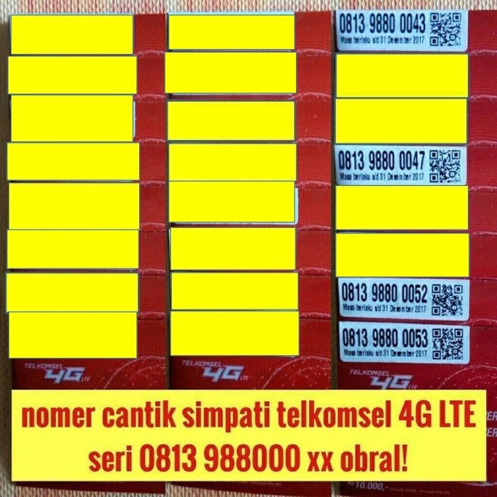 Telkomsel Simpati Nomor Cantik 0812 8282 792 Daftar Harga Terkini Source · nomor cantik TELKOMSEL simPATI