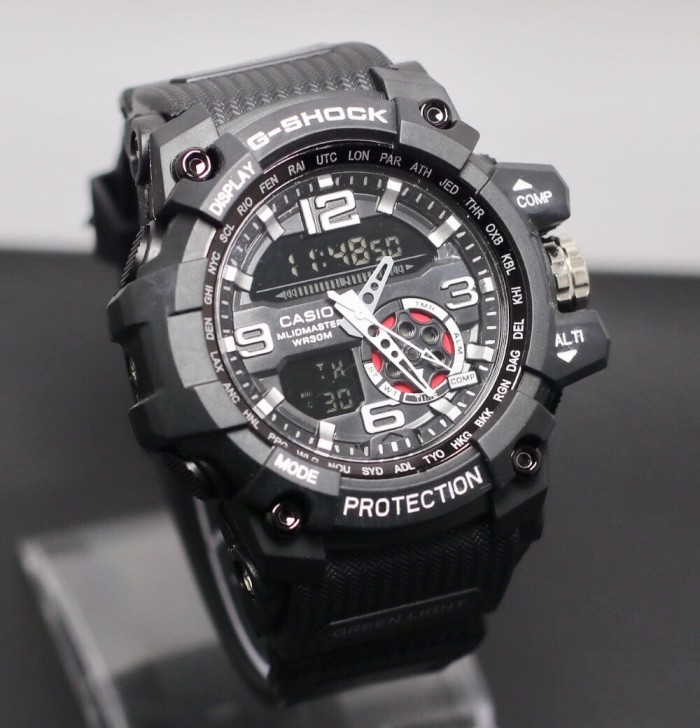 JAM TANGAN PRIA G SHOCK GG 1000 BLACK ANGKA WHITE (RED