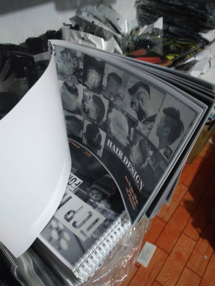 Jual katalog barbershop gambar poto model poster rambut ...