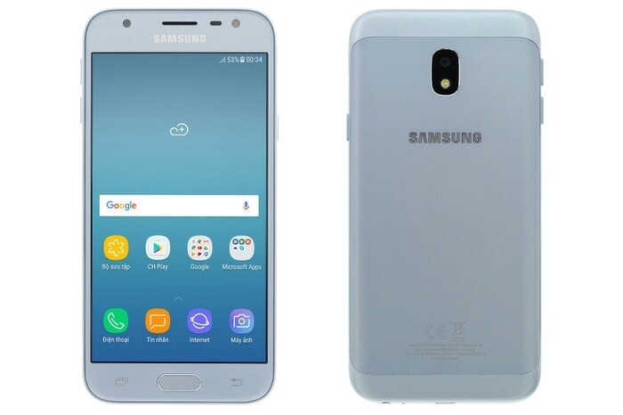 samsung galaxy j3 blue silver