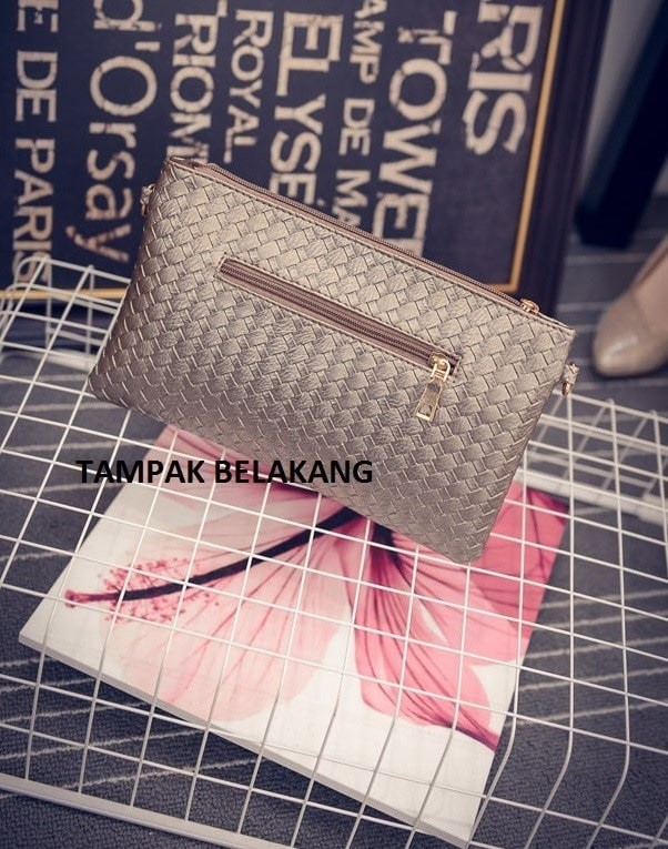 Clutch bag import - handbag -tas selempang wanita impor kulit PU tikar