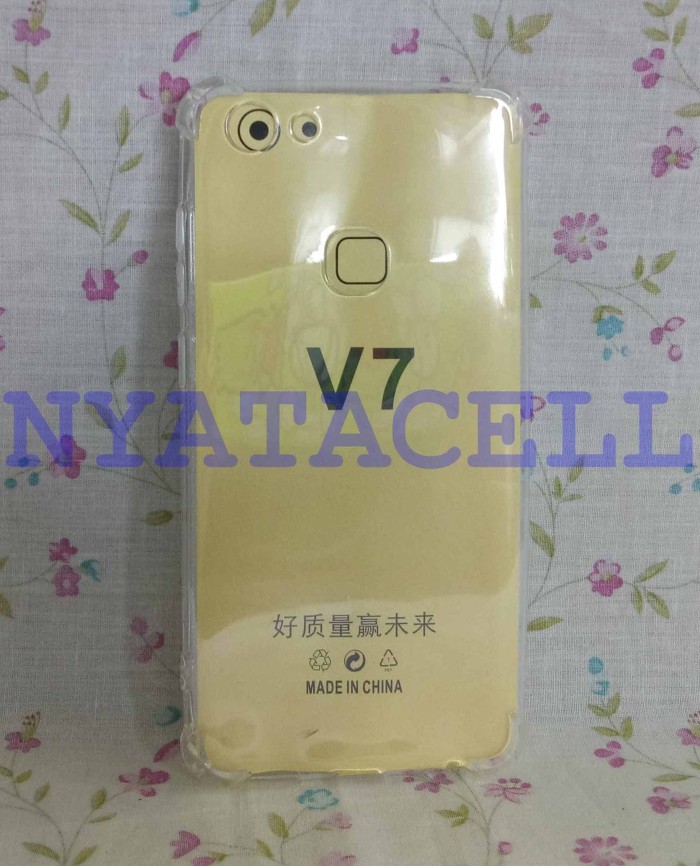 Soft Case Anticrack Vivo V7 /Anti Crack Knock Shock Bentur - Bening