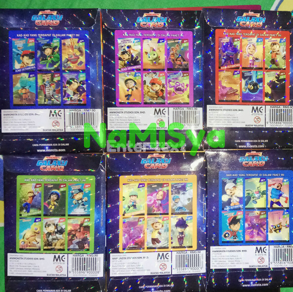 Jual Boboiboy Galaxy Card Set 54 Cards Cover Namisya Tokopedia