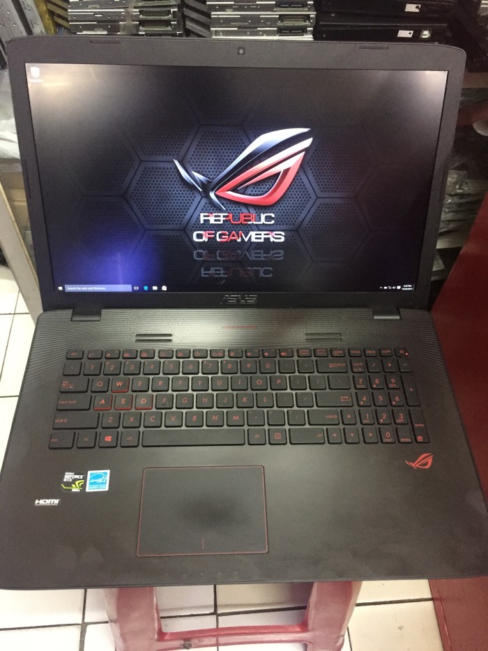 Jual laptop gaming asus ROG GL752VW i7 gen6 ssd 256gb vga 4gb 17 inch