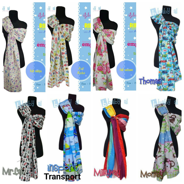 DISKON Baby Al Ring Sling | Ringsling (gendongan bayi) Ful motif TE