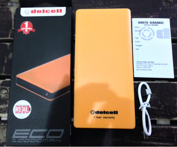 Powerbank DELCELL eco power bank slim 10000 mAh real capacity + SENTER
