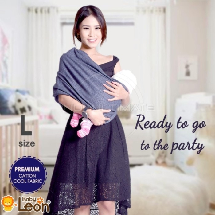 Baby Leon Cotton Selendang Katun Slendang Bayi Ukuran L Navy