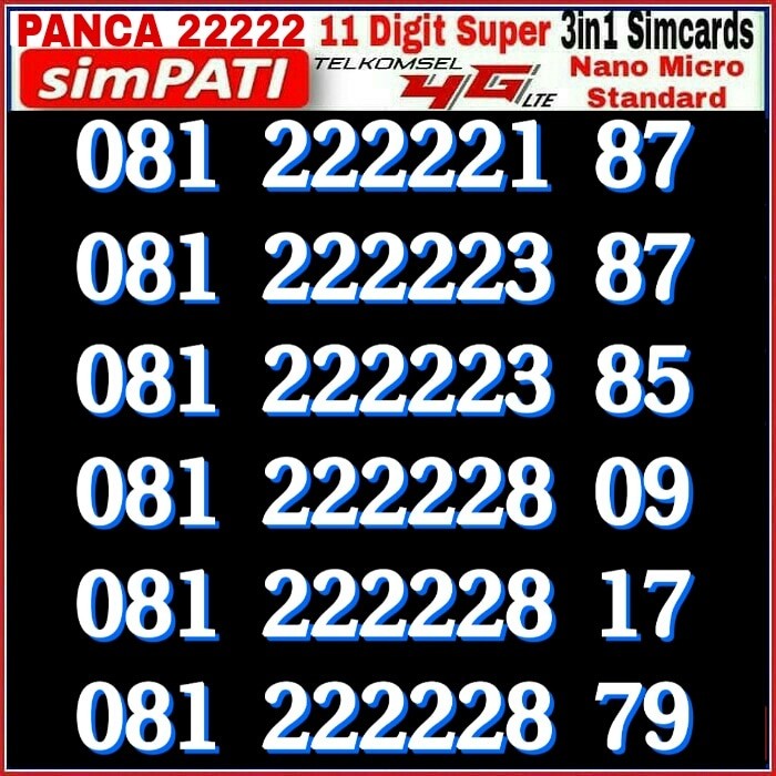 Cari Harga Telkomsel Simpati 11 Digit 0812 79999 41 Kartu Perdana Source · Kartu Perdana Nomor