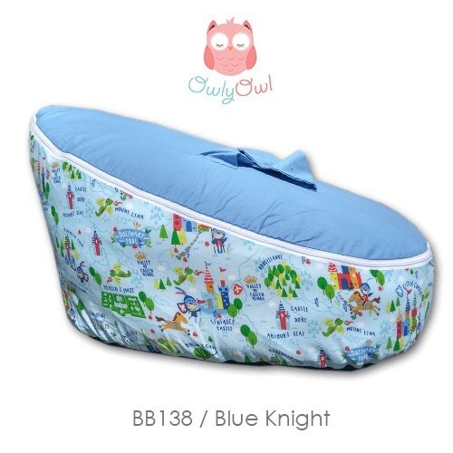 BABY BEANBAG BEAN BAG MOTIF BLUE KNIGHT - KASUR BAYI SOFA BIRU BLUE