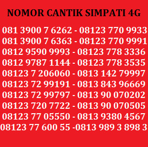 Kartu Perdana Nomor Cantik Telkomsel Simpati AS Indosat XL Axis .