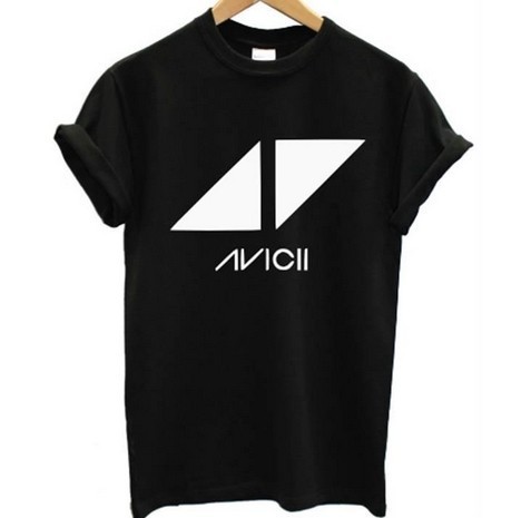 AVICII DJ LOGO Tee T SHIRT Black All Size