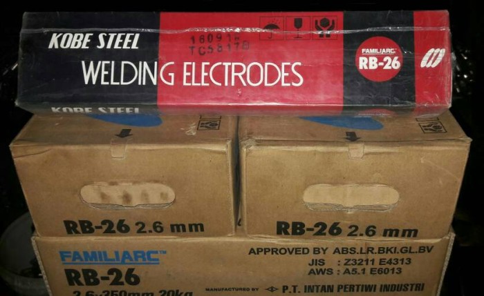 jual kawat las rb26 welding electrodes 2 6mm quot steel jual kawat las rb26 welding electrodes 2 6mm quot steel