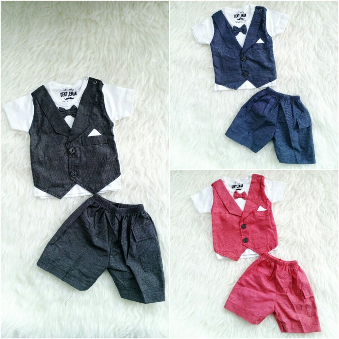 READY | Baju Bayi Setelan Jas/Tuxedo Pesta/Kondangan Anak Laki-Laki