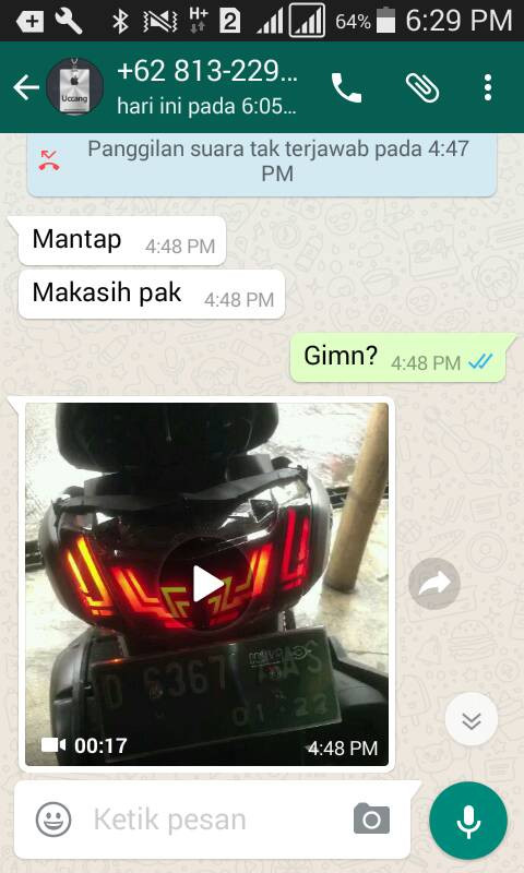 Jual custom lazy    led stop lamp nmax/ lampu stop - MM