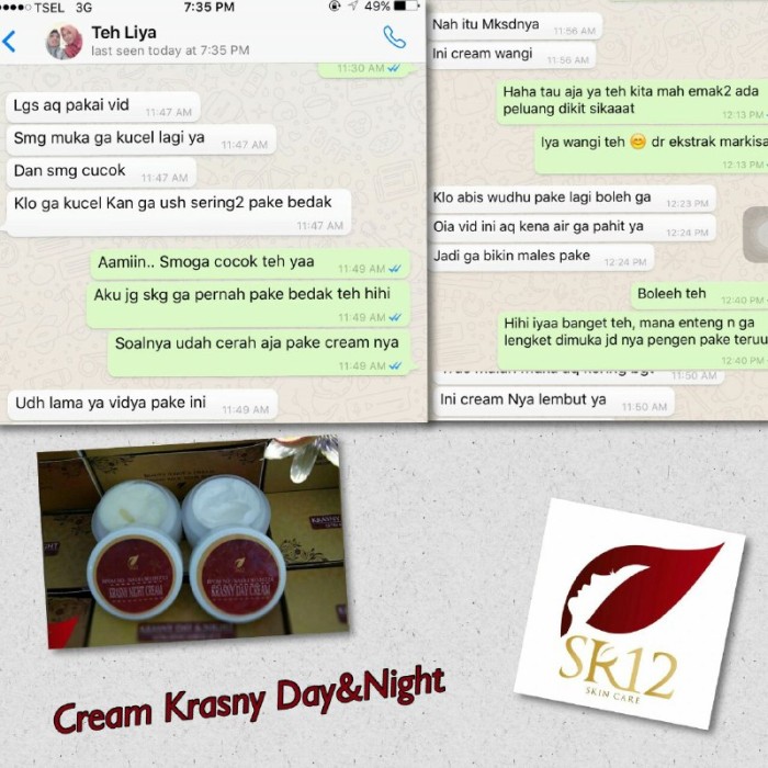 SR12 Krasny Day & Night Cream 24gr/Krim perawatan wajah