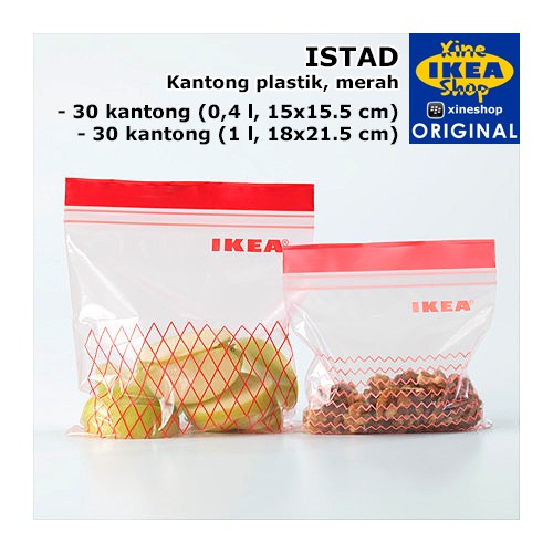 jual ikea istad kantong plastik sealed 60 pcs merah xine ikea shop jual ikea istad kantong plastik sealed 60 pcs merah xine ikea shop