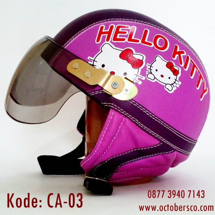 Helm Anak Cewe Hello Kitty usia 1 2 3 4 5 th tahun anak cewe .