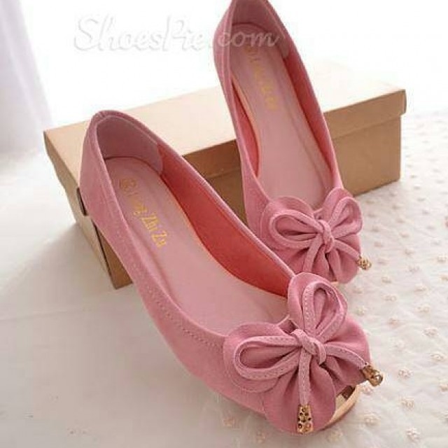 Jual Sepatu Balet Wanita Flat Pita Gfs 430 Pink Hana