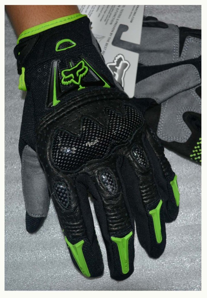 Sarung tangan fox bomber hitam hijau / glove fox bomber black green