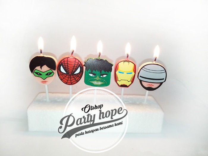 lilin ultah captain america / lilin karakter captain america / lilin