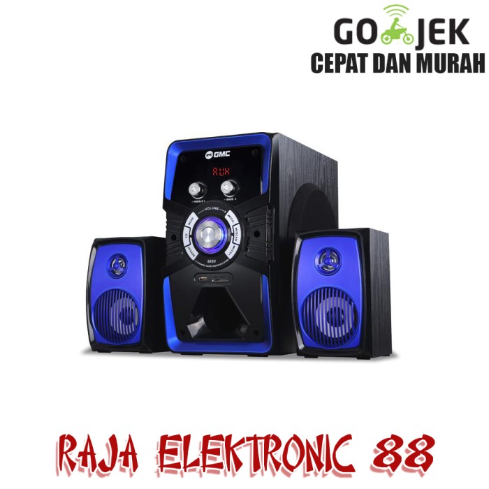 GMC 885U Speaker Aktif - Bluetooth Connection - Biru