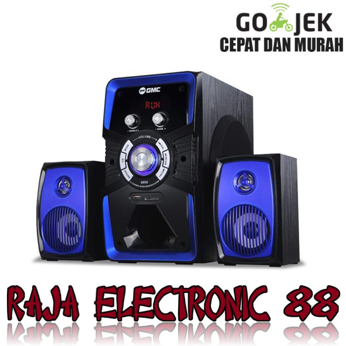 GMC 885U Speaker Aktif - Bluetooth Connection - Biru