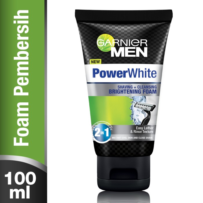 Garnier Men Power White Shaving & Cleansing Brightening Foam - 100 ml