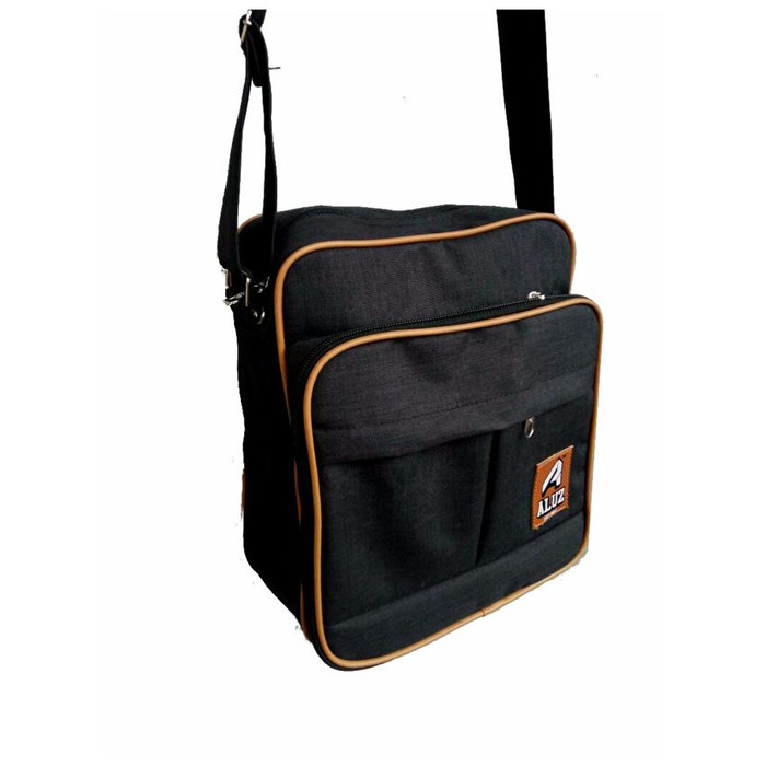 Aluz SG1 Tas Selempang Pria - Keren - Denim waterproof (Hitam)