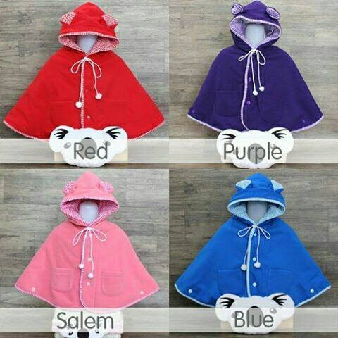 Baby Cape CuddleMe - Jaket Anak Multifungsi - Polos Warna Pink Salem