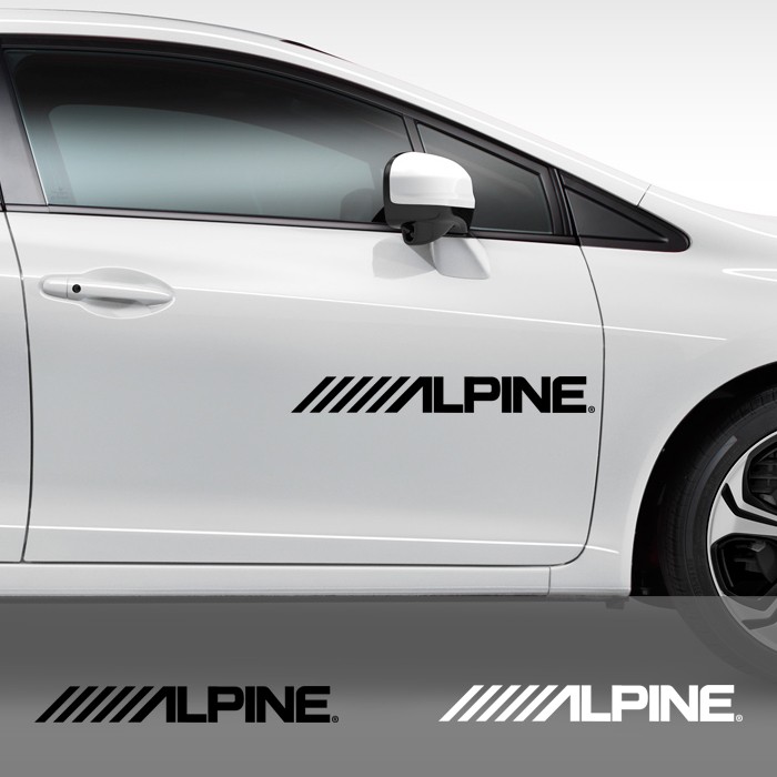 Stiker Alpine Cutting Sticker Pintu Kaca Mobil 60 cm Sound System