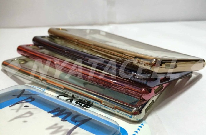 Case List Chrome Sony Xperia M4 / M4 Aqua /TPU/Softcase/Siliko Limited