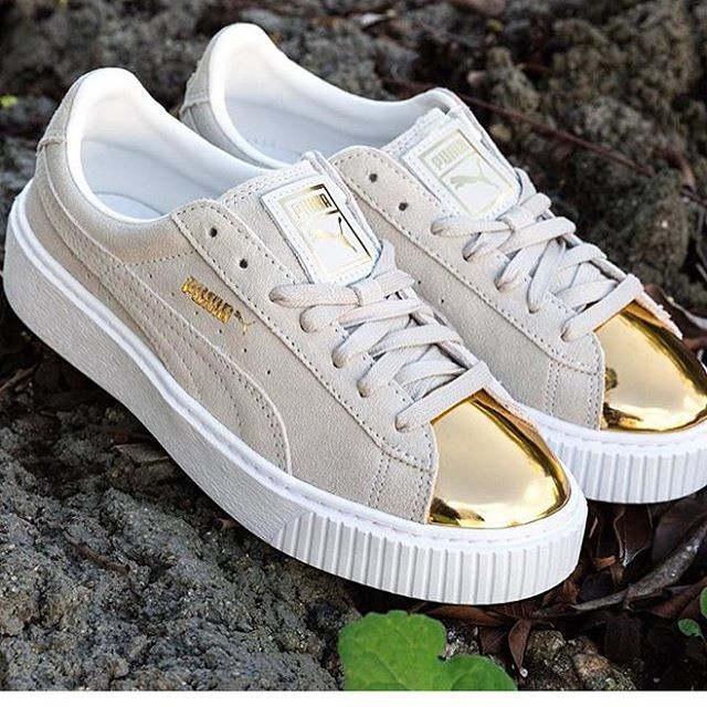 puma suede gold toe