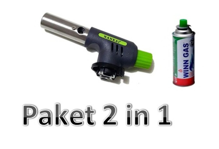 Paket 2 in 1 Gas torch NANKAI + Tabung gas kaleng .
