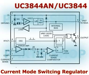 3 pieces UC2844N CURRENT MODE PWM CONTROLLER IC DIP8 UC3844 NEW ~