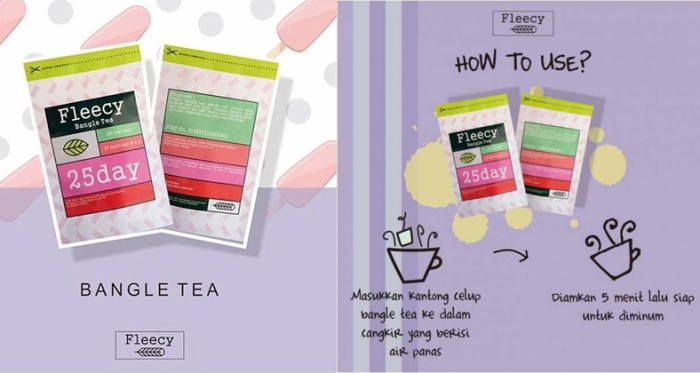 FLEECY Bangle Tea - Slimming Tea - Teh Pelangsing .