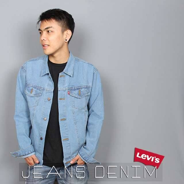 JAKET JEANS LEVIS PRIA BIOBLITZ KEREN PREMIUM ( BIRU TELOR ASIN )