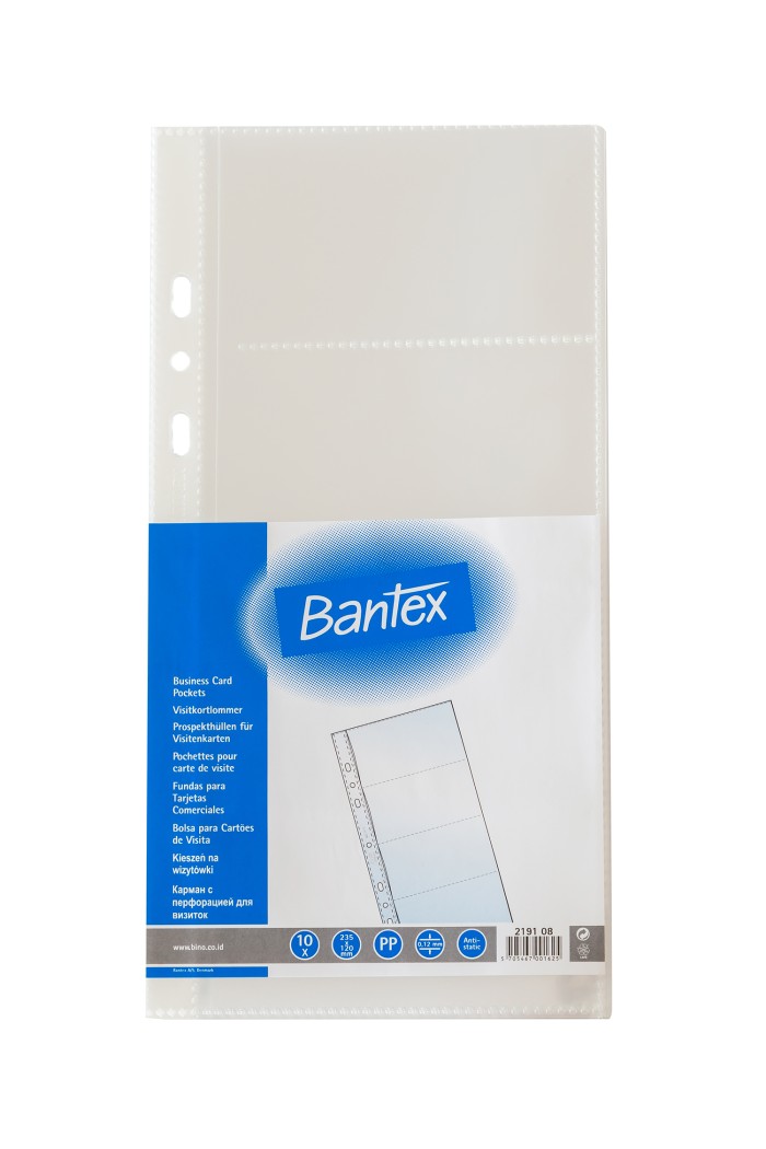 jual bantex business card pocket 235x120mm 10 sheets 2191