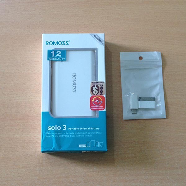 powerbank romoss solo 3 6000mAh