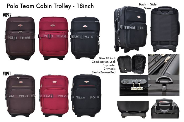 Polo Team Tas Koper Kabin Size 18 inch - 091-094