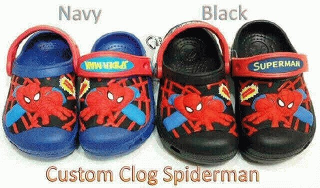 crocs spiderman