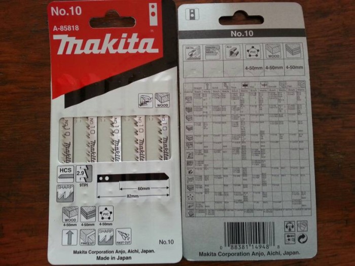 Mata jigsaw jig saw / gergaji kayu Makita No. 10