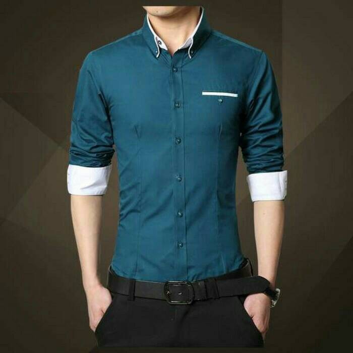 Foto Produk BAJU KEMEJA LENGAN PANJANG COWOK PRIA KERJA KANTOR TOSCA POLOS dari Toko Bintang Fashion