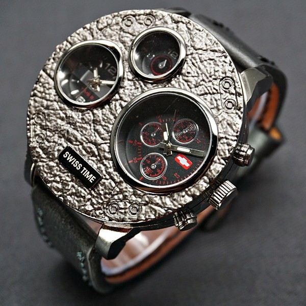 Jam Tangan Pria | Men Swiss Army Monster Leather Black