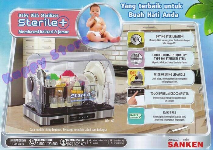 Sanken Dish Dryer Sterilizer / Alat Steril Botol Bayi / Baby DD-60