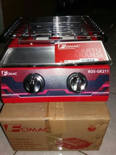 Kompor Pemanggang Panggangan Gas Roaster 2 Tungku ROS-GK211 Tanpa Asap