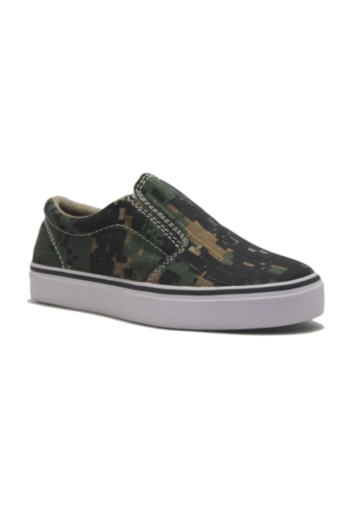 army green slip on shoes