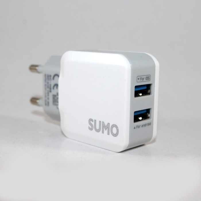 jual sumo usb charger 2 4a dual usb batok adaptor fast jual sumo usb charger 2 4a dual usb batok adaptor fast
